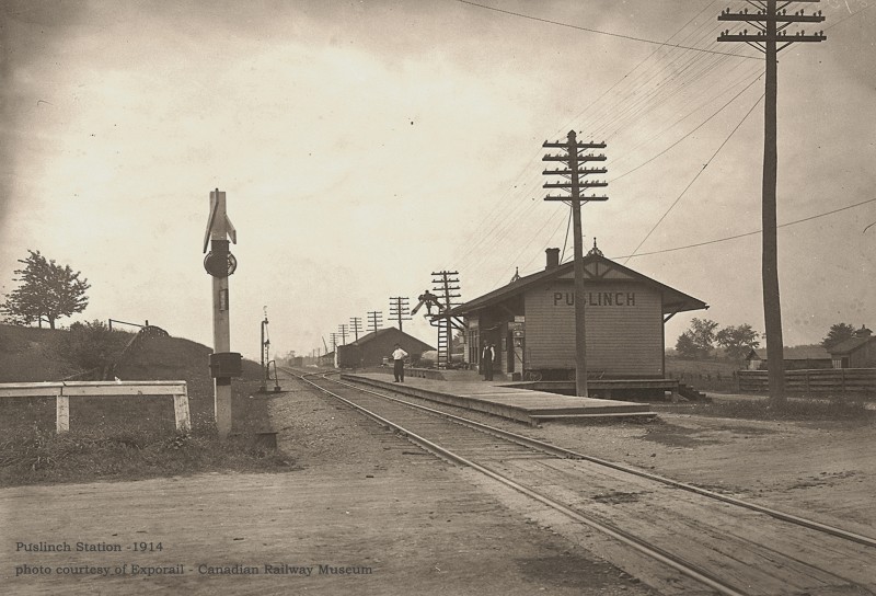 Puslinch Station 1914 photo courtesy of the Canadian Railway Museum